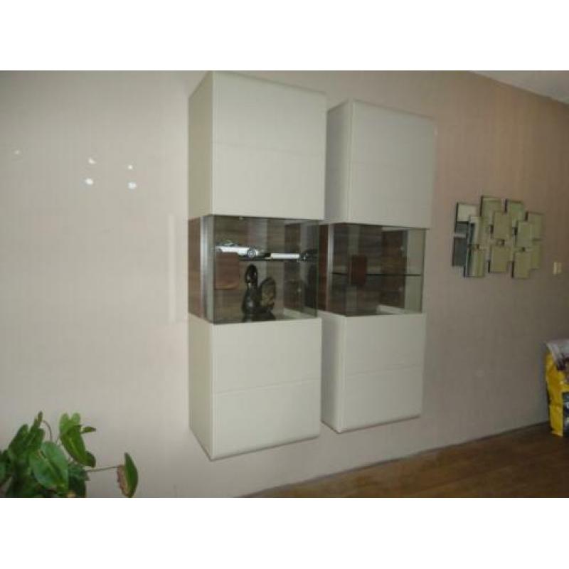 2X Zwevend model wandmeubels - Hoogglans Kashmir