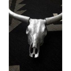 Design Dierenkop Oss, wand, zilverkleurig zgan.