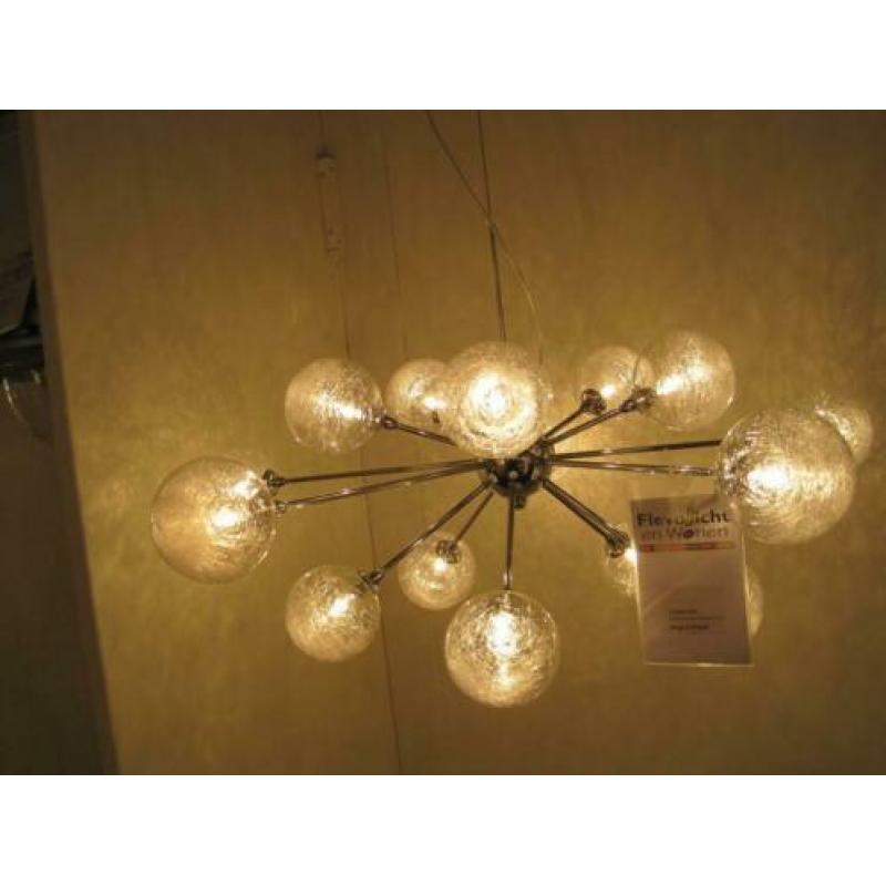 Moderne luxe hanglamp glas Philips 15 lichtpunten