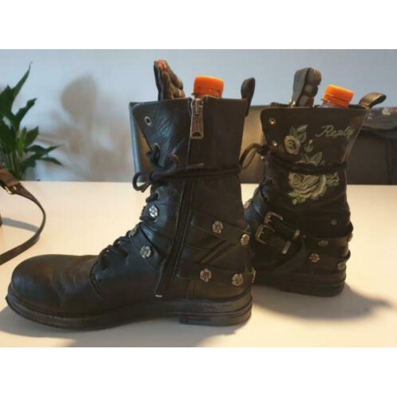 Leren bikerboots / laarsjes van replay maat 40????