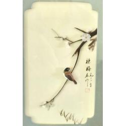 Japans miniatuur vogeltje in lijst