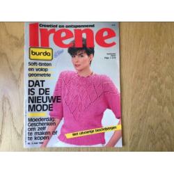 4 handwerkbladen:2 x IRENE, BURDA plezier met handw.,Ariadne