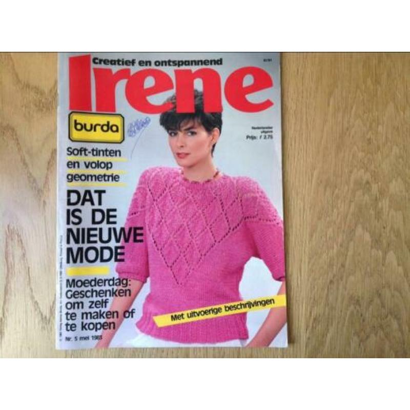 4 handwerkbladen:2 x IRENE, BURDA plezier met handw.,Ariadne