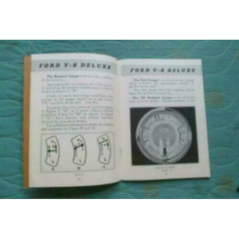 1939 Ford V-8 DeLuxe Reference Book Manual Brochure USA