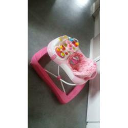 Qute loopstoel roze v.a. circa 6 mnd