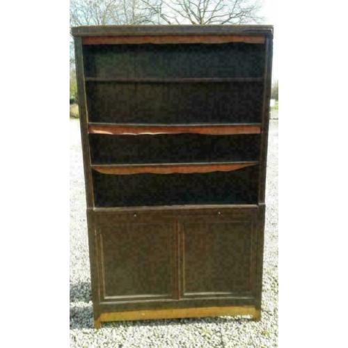 179, Antieke mahoniehouten boekenkast te koop (opknapper)