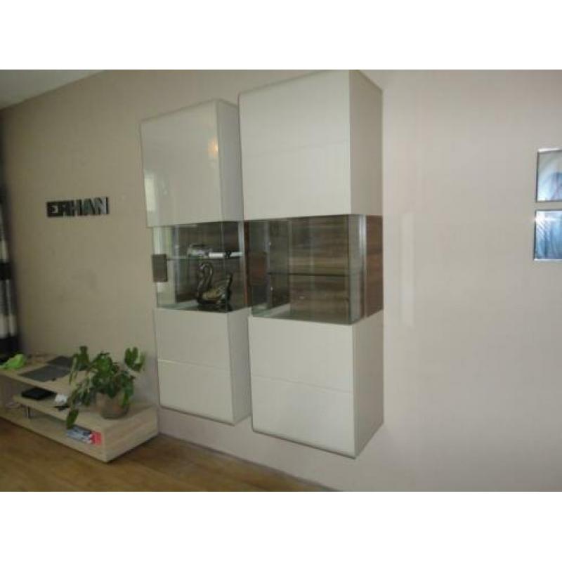 2X Zwevend model wandmeubels - Hoogglans Kashmir