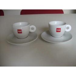 Espresso kop/schotels- Illy -Jet ter Steege - Douwe Egberts-