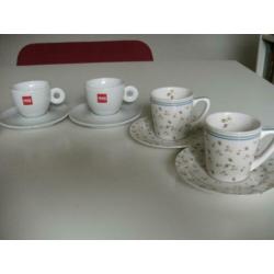 Espresso kop/schotels- Illy -Jet ter Steege - Douwe Egberts-