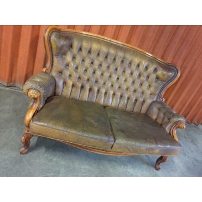 ????Canapé Chesterfield bank style Louis XVl