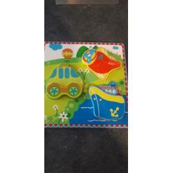 Houten puzzels en 1 visspel met magneet