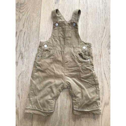 Zara Mini salopette tuinbroek corduroy rib fluweel beige 68