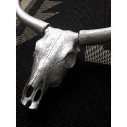 Design Dierenkop Oss, wand, zilverkleurig zgan.
