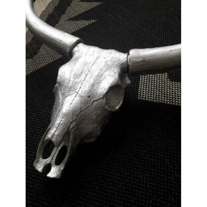 Design Dierenkop Oss, wand, zilverkleurig zgan.