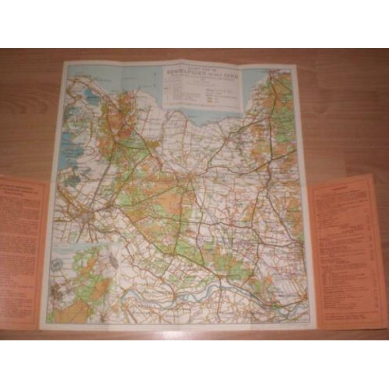 A.N.W.B kaart rijwielpaden Gooi & Eemland, Utrecht uit 1932