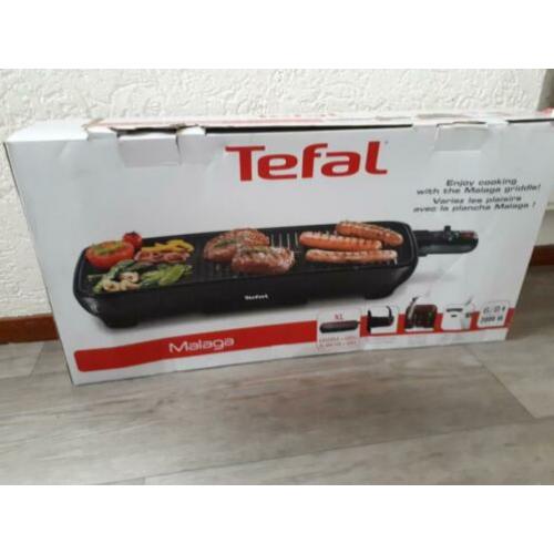 Tefal Malaga grillplaat/gourmetstel + 12 houten spateltjes!
