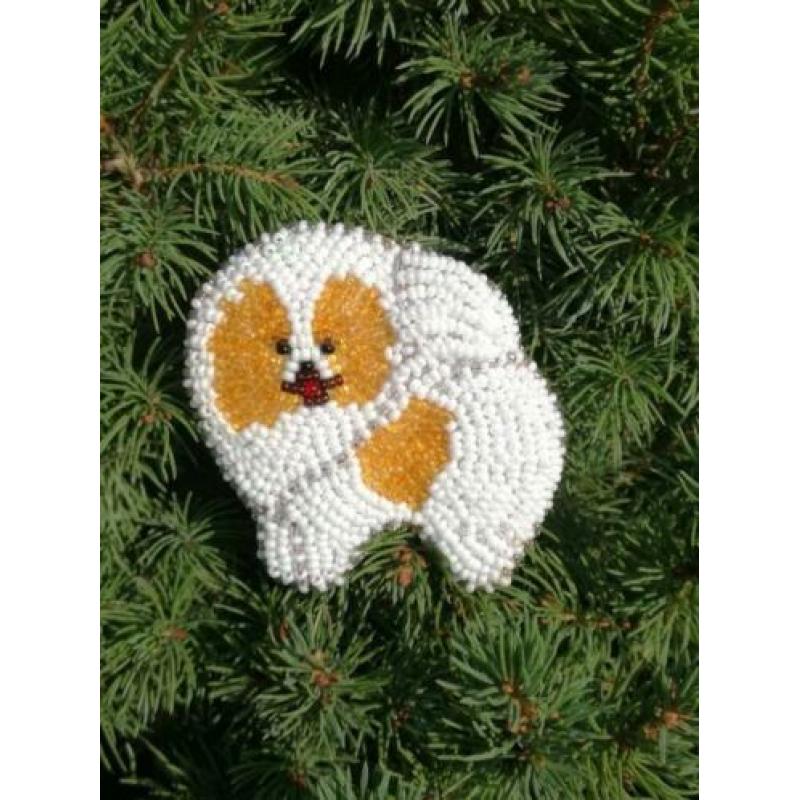 Handgemaakte lederen Broche