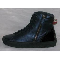 MUOVITI maat 37 lerensneaker/rits blauw - gratis verzenden
