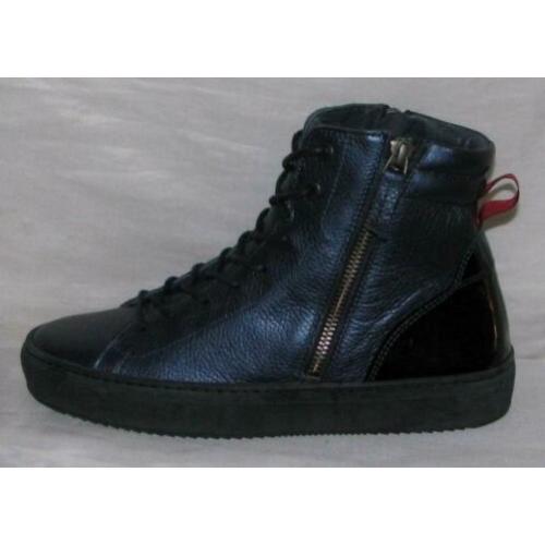 MUOVITI maat 37 lerensneaker/rits blauw - gratis verzenden