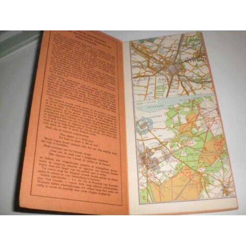 A.N.W.B kaart rijwielpaden Gooi & Eemland, Utrecht uit 1932