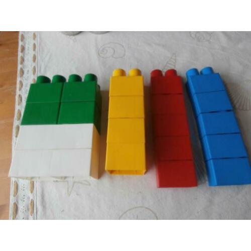 Bouwstenen plastic blokken groot abrick diverse kleuren