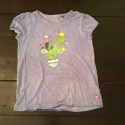 cakewalk meisje vrolijk tshirt 110-116 lichtpaars CACTUS