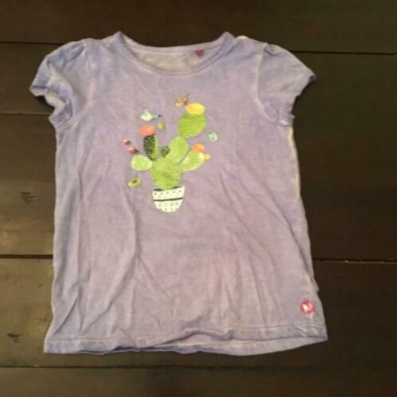 cakewalk meisje vrolijk tshirt 110-116 lichtpaars CACTUS