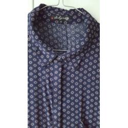 La Ligna blauwe blouse met lange mouwen. Maat 42