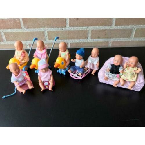 Baby Born Miniworld Buggy Karretje Bank Slee Pot Eend Pop