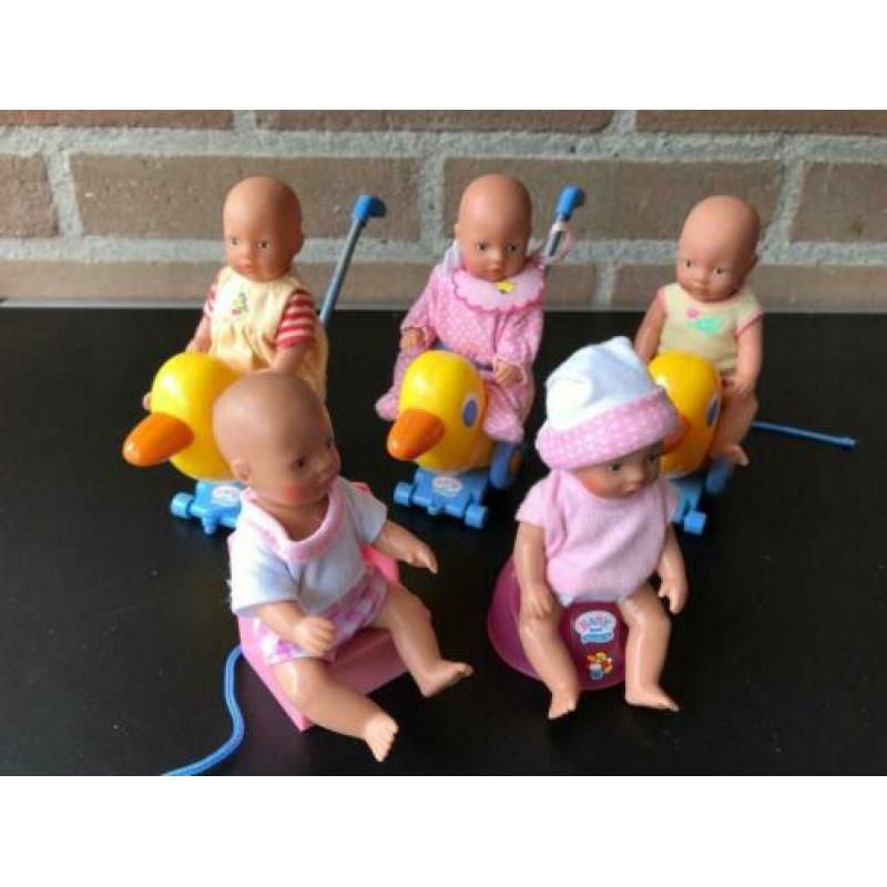 Baby Born Miniworld Buggy Karretje Bank Slee Pot Eend Pop