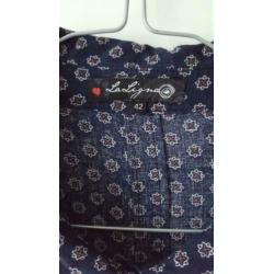 La Ligna blauwe blouse met lange mouwen. Maat 42