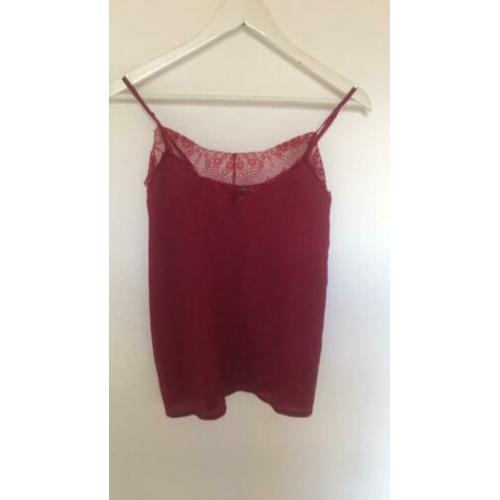 Rode (bordeaux) top | maat 38 (UK 10)