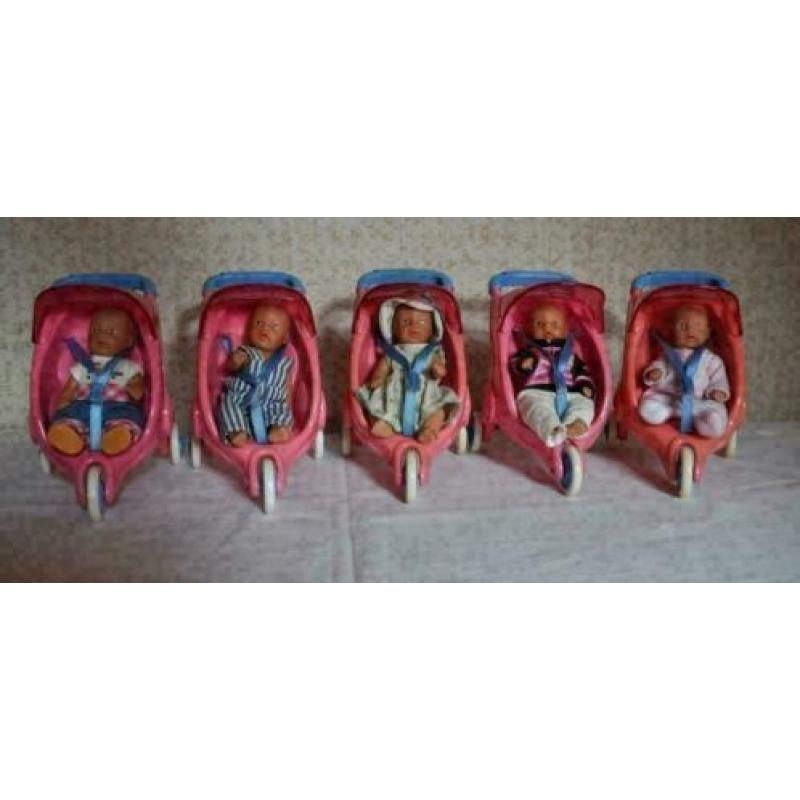 Baby Born Miniworld Buggy Karretje Bank Slee Pot Eend Pop