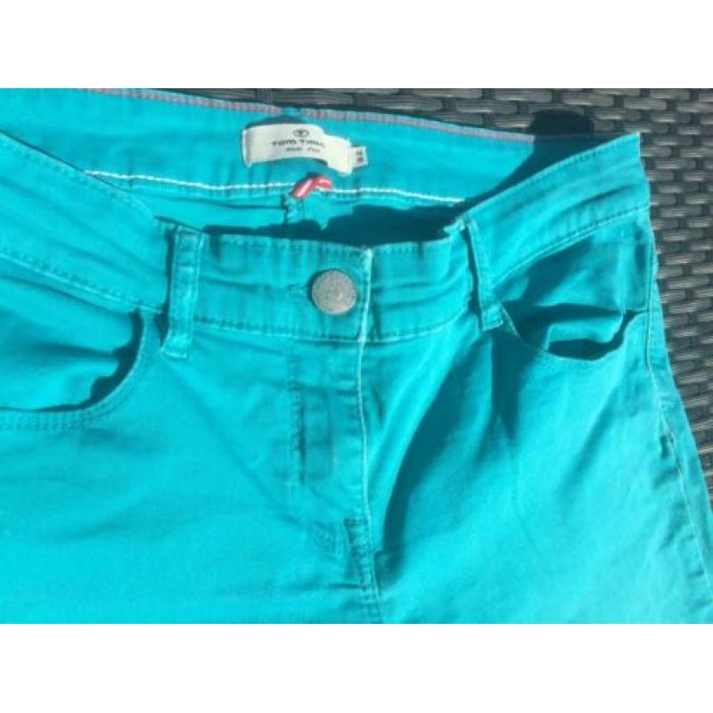 Tom Tailor broek van katoen, maat 42, blauw