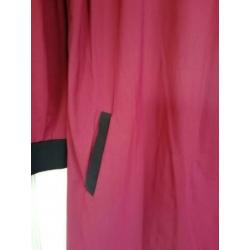 Te Koop: PLUS BASICS Jurk, mt 46. Rood/Zwart. (J-320).