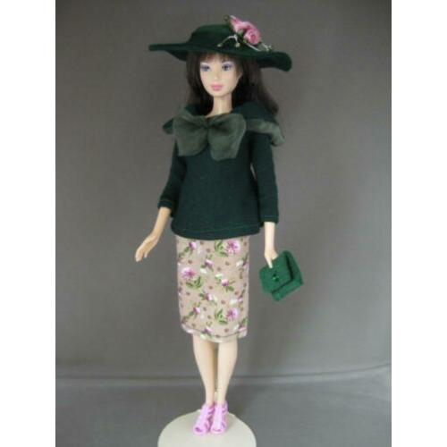 Barbie kleding / Kleertjes Emerald Bow