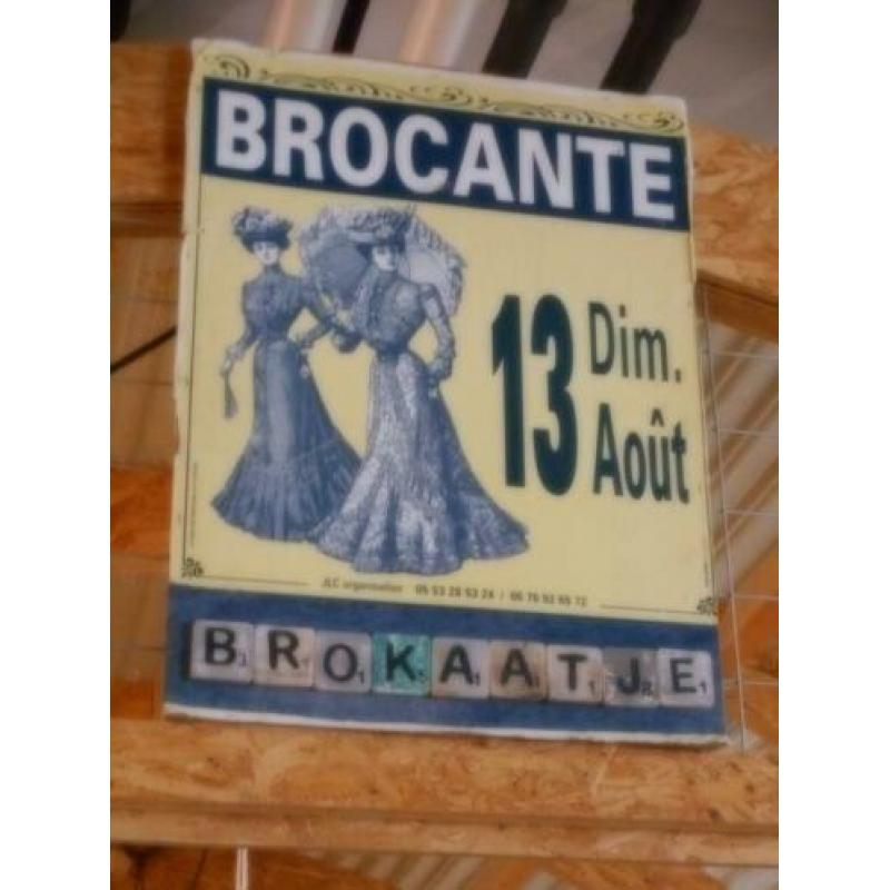 Brocante oud ijzeren gereedschapskist