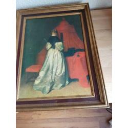 Prent met lijst vintage