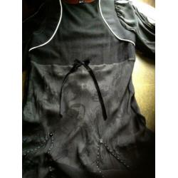 Prachtige jurk van TRICOT CHIC, zwart /wit, mt 42 EU
