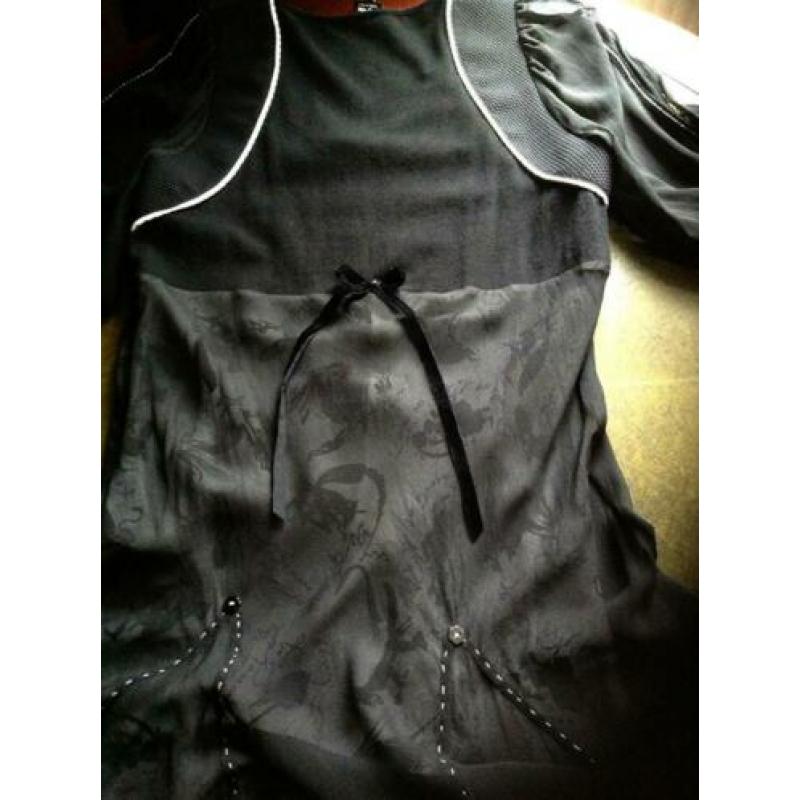 Prachtige jurk van TRICOT CHIC, zwart /wit, mt 42 EU