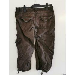 LOGG bruine driekwart broek mt 44