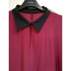 Te Koop: PLUS BASICS Jurk, mt 46. Rood/Zwart. (J-320).