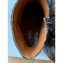 VIA VAI laars leer croco bruin mt 38(-) ook mt 40(-) -TIEN