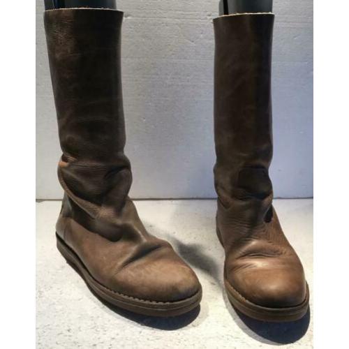 SHABBIES AMSTERDAM DESIGN HOGE DAMES LAARZEN BRUIN maat 38