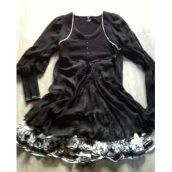 Prachtige jurk van TRICOT CHIC, zwart /wit, mt 42 EU