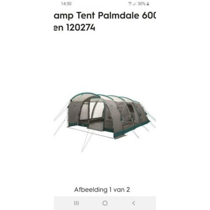 Ruime, grijze, 6 persoons tunneltent