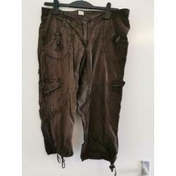 LOGG bruine driekwart broek mt 44