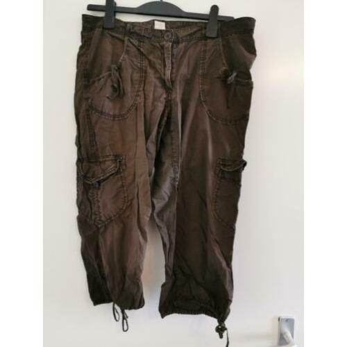 LOGG bruine driekwart broek mt 44