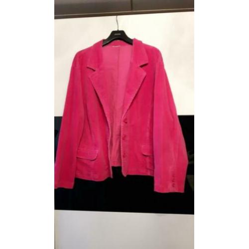 Roze rib jas
