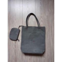 Leuke ZEBRA tas grijs!